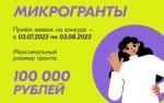 Конкурс Росмолодёжь. Гранты: «Микрогранты»