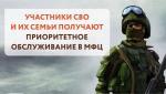 Приоритетное обслуживание в МФЦ для участников СВО