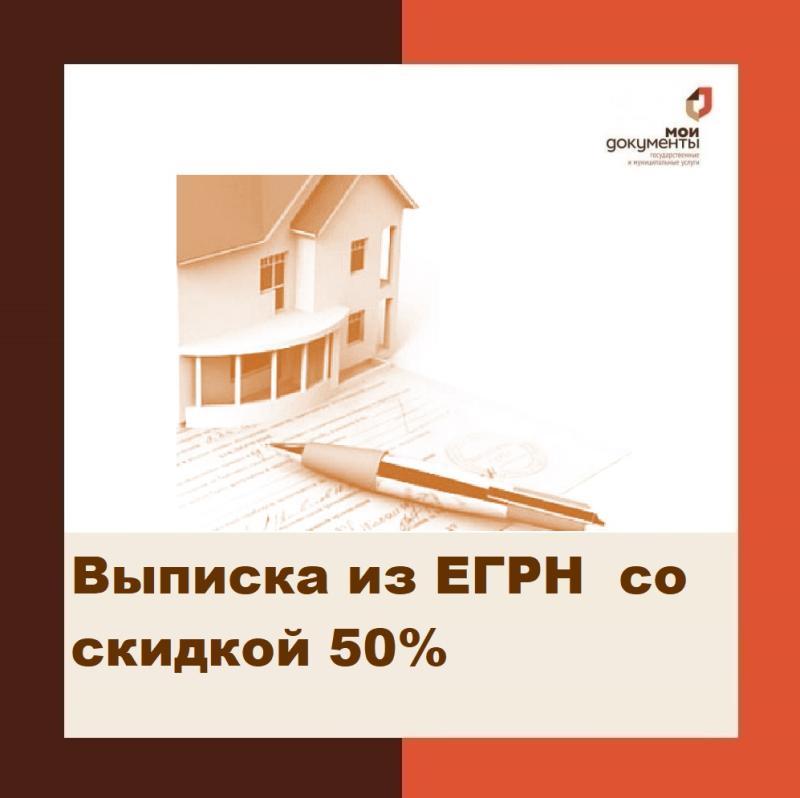 Выписка из ЕГРН со скидкой 50%